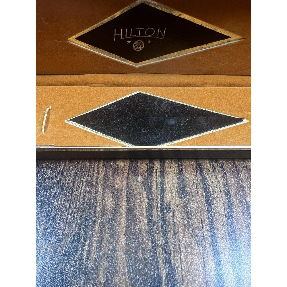 Vintage Hilton Wristwatch Bracelet Original Box Only Orange Felt